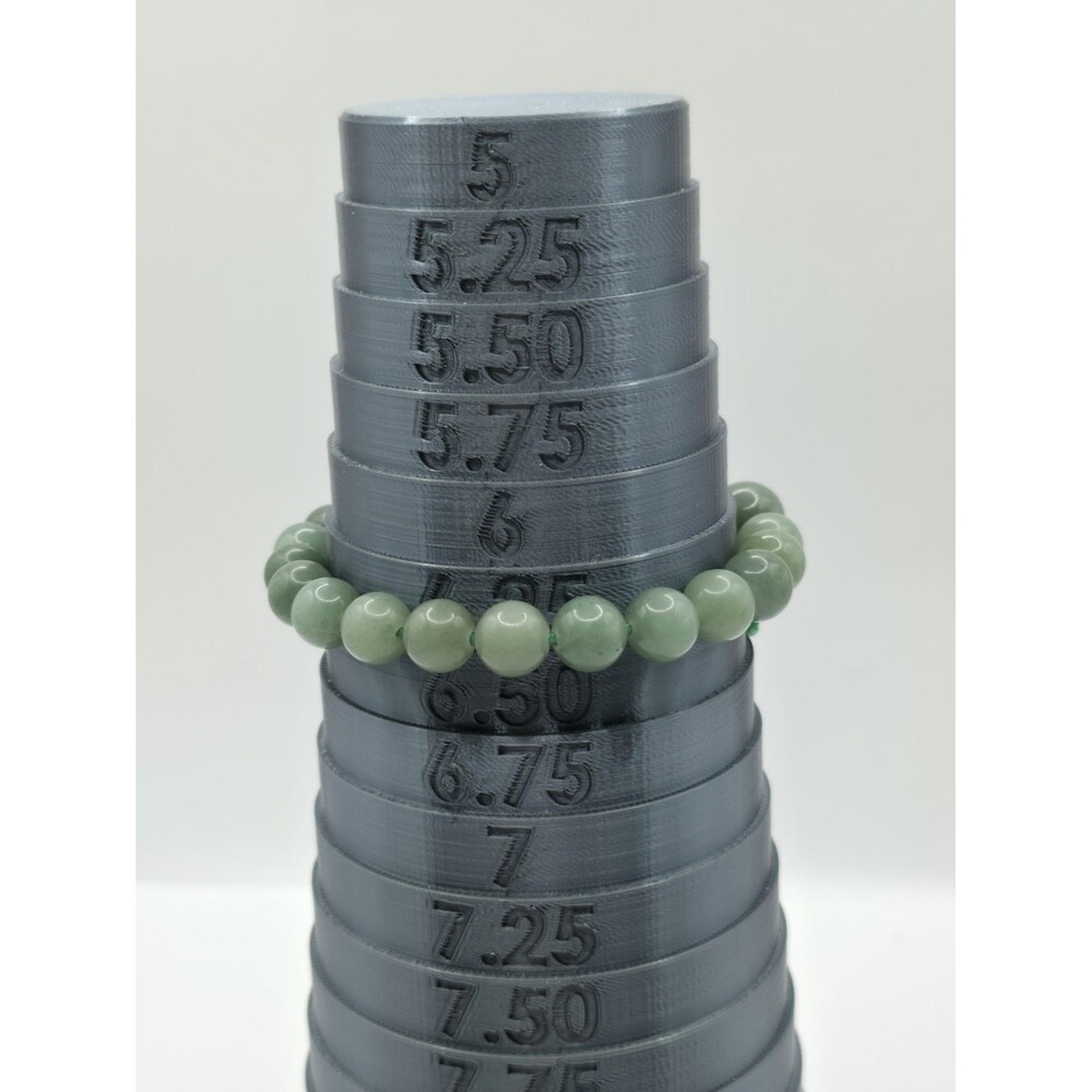 Bead Bracelet Jade 22 Bead on Strech Cord